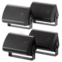 4PCS Passive Outdoor Speakers Wired Waterproof 4'' 2-Way 400W Wall Mounted Speakers With Dome Tweeter All-Weather Durability 1