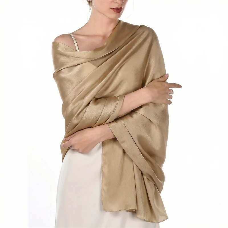 Luxuriöser Seidenschal mit Farbverlauf für Damen, Marken-Schals und -Tücher, Bandana, Kopftuch, Modischer Hijab, Hochzeits-Poncho 2026 – Detail 18