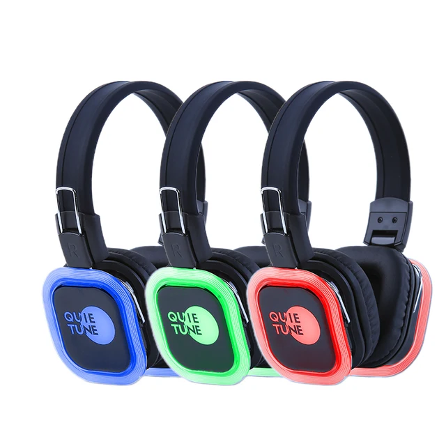 Rechargeable Silent Disco LED Wireless Headphones(11pcs F39 +2 Tools) 2