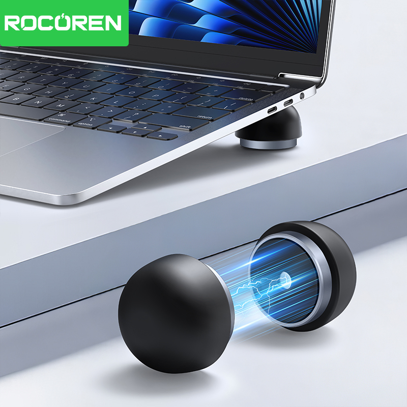 Rocoren Laptop Stand Notebook Accessories Laptop Mushroom Holder Magnetic Mini Cooler Stand for Macbook Pro Air Support Bracket
