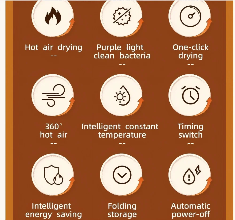 HOMEFISH Intelligent Shoe Dryer Quick Drying Deodorizing Sterilizing Adjustable Timer Household Shoe Warmer And Heater