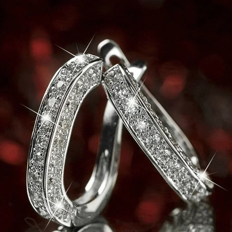 Clip Earrings Delysia King Three-sided Earcuff Luxury Rhinestone Girls Clip on Earrings