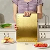 3pc Stainless Steel Gold Cutting Boards - Dishwasher Safe Chopping Board with Non-Slip, Juice Groove for Meat Fish Vegetables 5