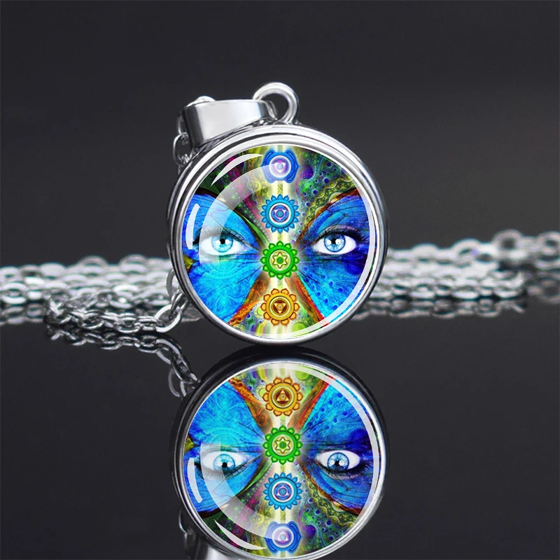 Collana Totem Ciondolo In Vetro Sferico Con Diversi Modelli Di Gioielli Di Design Artistico Totem Misterioso