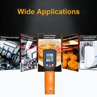 Digital Infrared Thermometer Sensor Handheld Non-contact IR LCD Backlit Display Laser Temperature Gun 600 °C for Household 2