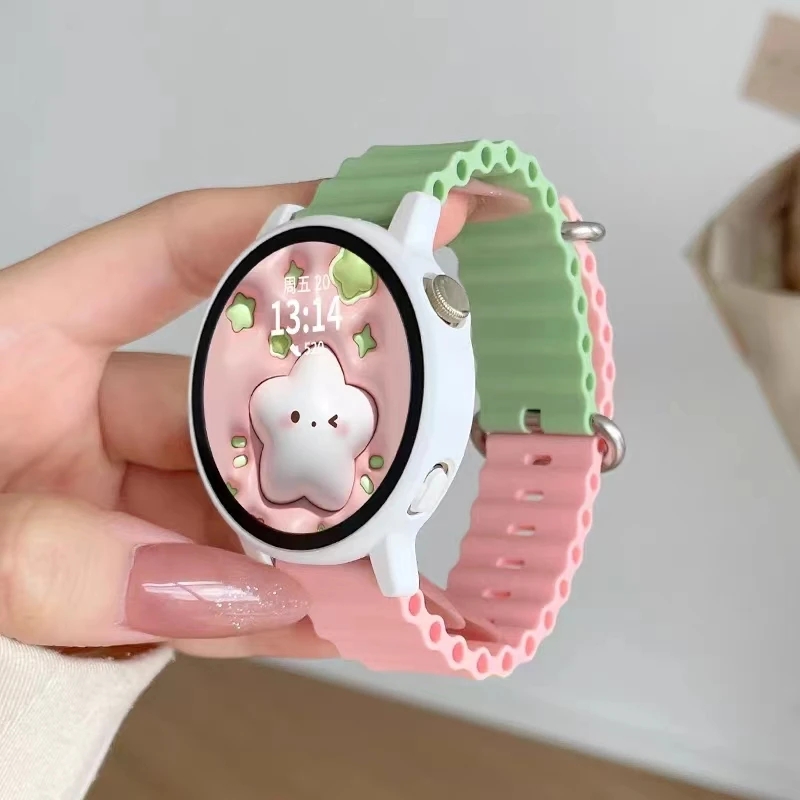 

Силиконовый ремешок Ocean для Samsung Galaxy Watch 6 3 41/45 мм 4 Classic 5PRo Active 40/44 мм, браслет для Amazfit GTR Huawei GT2 42/46 мм