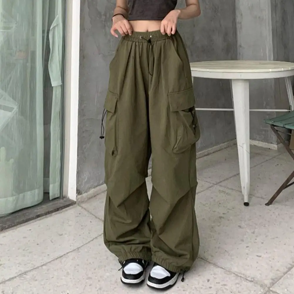 

Women Streetwear Techwear Cargo Korean Harajuku Parachute Track Pants Men Tech Sweatpants Wide Leg Joggers Trousers Clothes