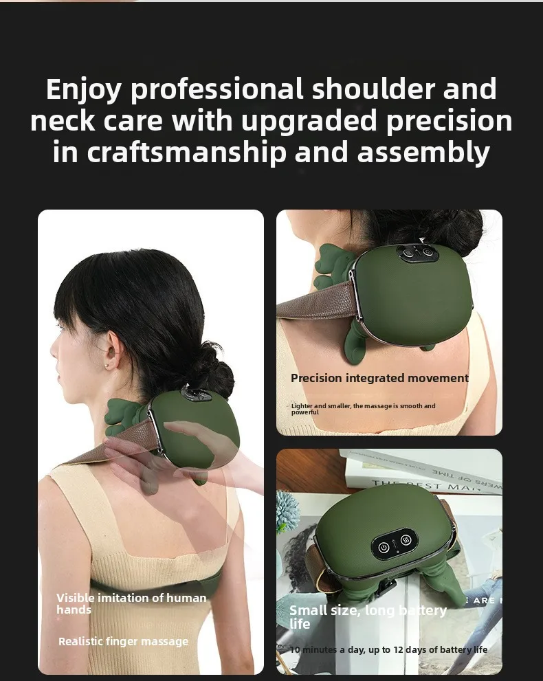 Oreiller de massage pour la nuque avec fonction chauffante_voghion.com