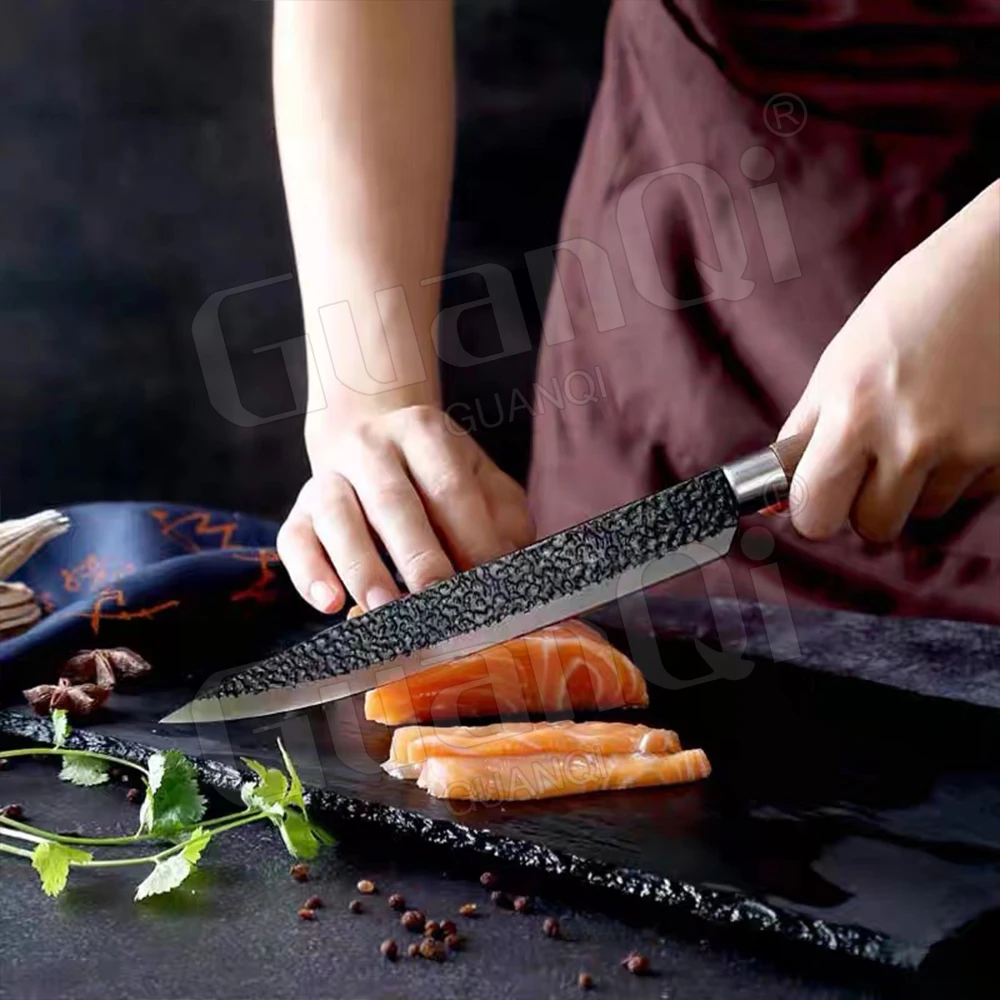 Juego de cuchillos de cocina de 15 piezas con 6 cuchillos de carne con  afilador, cuchillo de chef, cuchillo de acero inoxidable de alto carbono  alemán