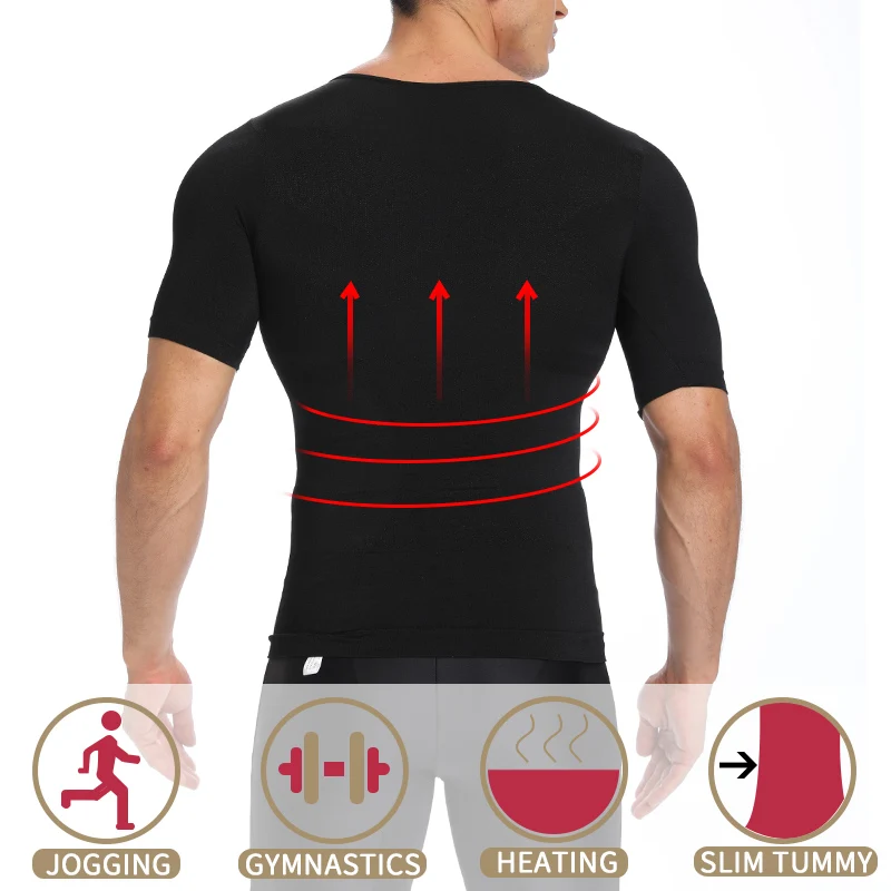 Men's Slimming Body Shapewear Corset Vest Shirt Compression Abdomen Tummy Belly Control Slim Waist Cincher Underwear Sports Vest