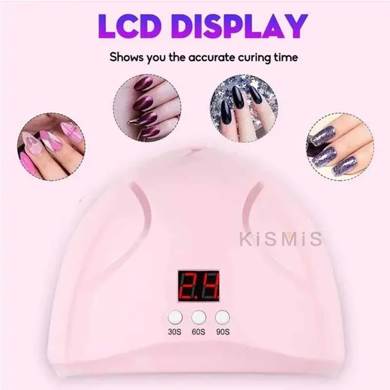 36W USB UV 젤 네일 드라이어 LCD 디스플레이 12 LED 라이트 적외선 센서 타이머 내장 젤 네일 램프 매니큐어 장비