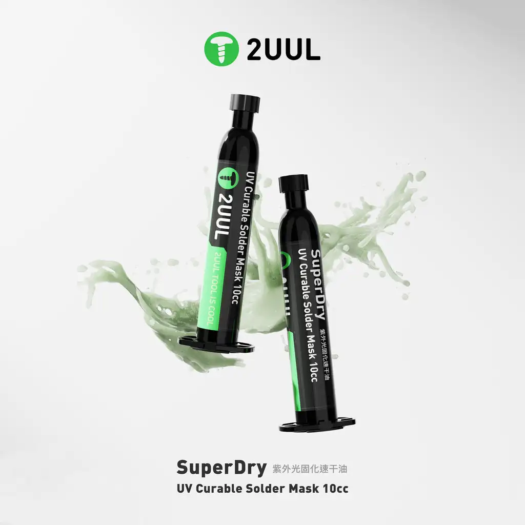 

2UUL SC55 SuperDry UV Curable Solder Mask 10CC For PCB BGA Circuit Board Protect Soldering Paste Flux Cream Welding Oil