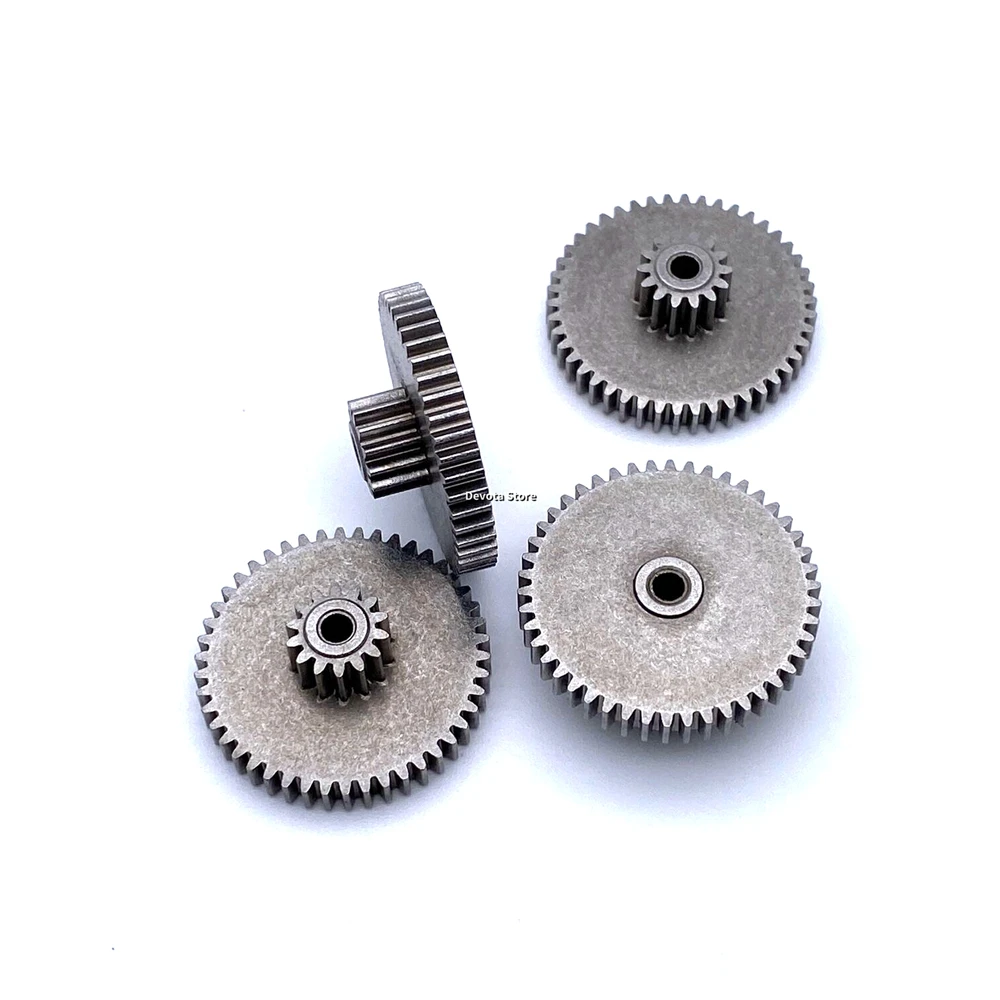 Dual Metal Gear 14T-46T 3mm Hole 0.6M 4PCS DIY MOTOR MODEL