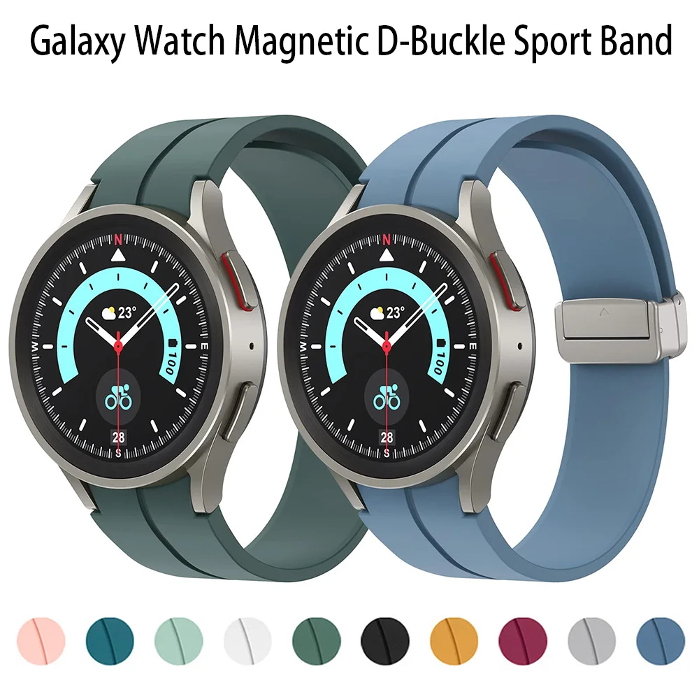 Silicone Strap for Samsung Galaxy Watch 44mm 40mm/5 Pro 45