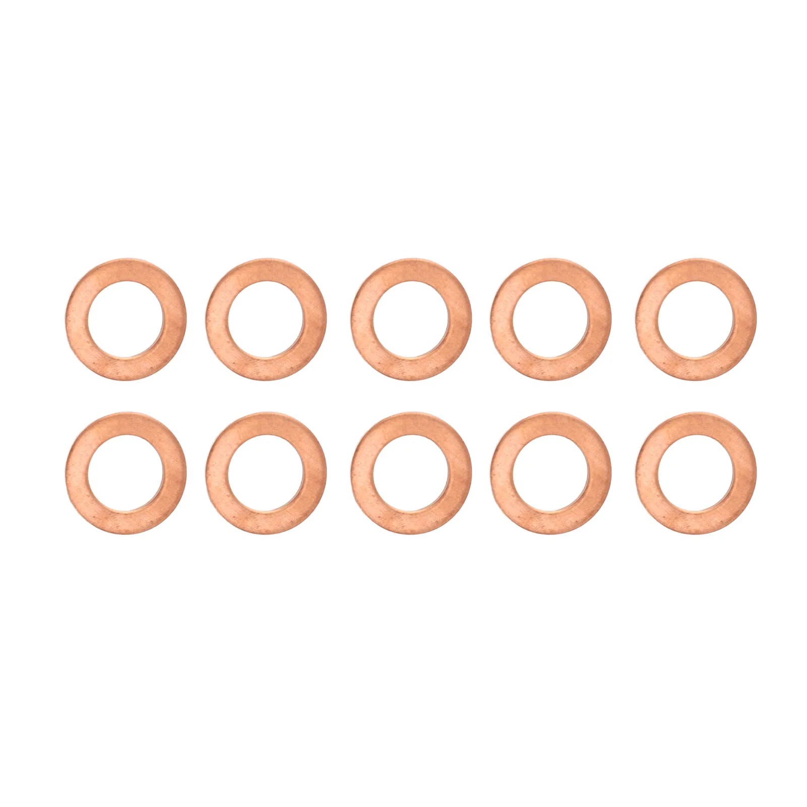 10Pcs M12 Copper Oil Drain Plug Washer Flat Sealing Gasket Ring Spacer For Oil Change oil drain plug gasket oil drain plug seal washer sealing washers