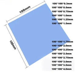 Enhanced Thermal Pad for Efficient Cooling: High-Performance Silicone Heat Dissipation 100x100mm (100x100X1.5mm)