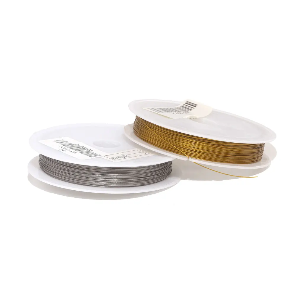 50m/Rolle 0,35-0,8mm Edelstahl draht beständig starke Linie für die Schmuck herstellung liefert Tiger Schwanz Perlen Draht Zubehör – Detail 3