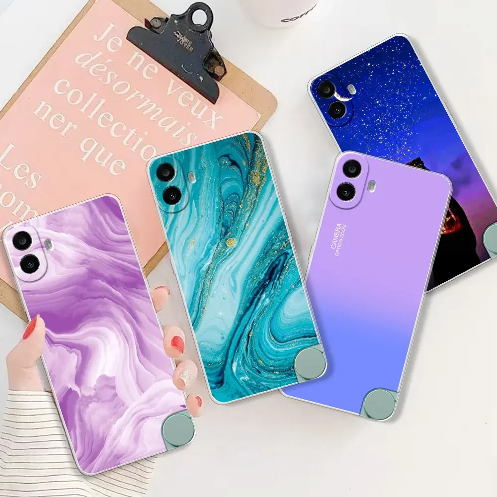 Clear Shockproof Fashion Print Soft Silicone TPU Phone Case