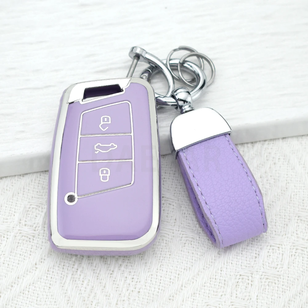 Pink TPU Car Key Case Cover with Enhanced Style and Protection