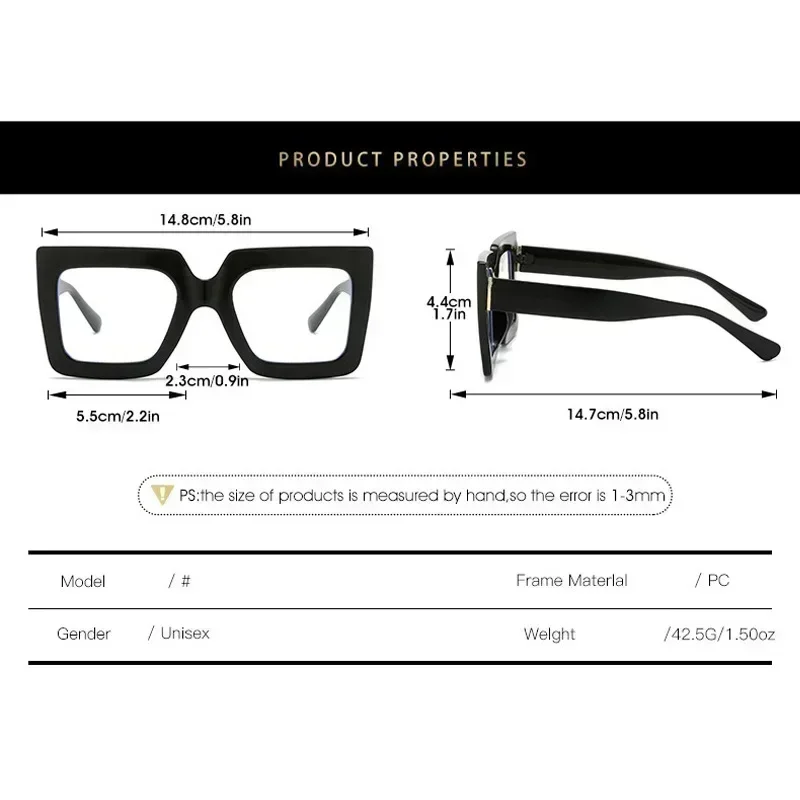 Square Large Frame Reading Glasses Anti Radiation and Anti Blue Light Presbyopia Glasses Simple and Colorful Ultra Light Glasses 6