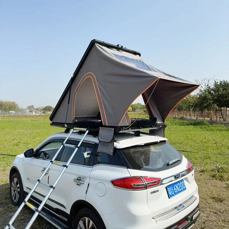 Hard Shell 2023 NEW aluminium roof top tent hardshell car roof tent roof racks for solar panel custom 2023 aluminum car roof tent hydraulic strut style hard shell rooftop tent for suv car vehicles