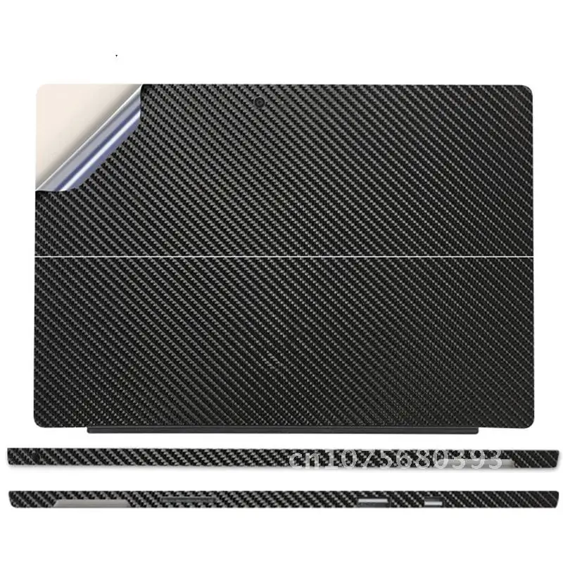 

Carbon Fiber Black Laptop Sticker Skin for Microsoft Surface Pro 4 5 6 7 Full Set Tabelt Cover Skin for Funda Surface Pro 1 2 3