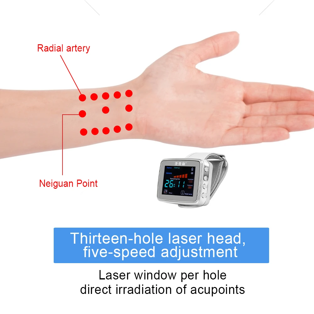 650NM Laser Noninvasive Irradiate Semiconductor Laser Treatment Instrument Hyperglycemia Hypertention Diabetes Therapy Device