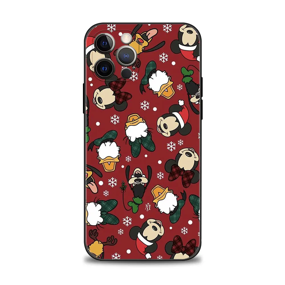thumbnail image 1 of Phone Case For Apple iPhone 14 13 12 11 Pro Max 13 12 Mini XS Max XR X 8 Plus Disney Merry Christmas Mickey Minnie, 1 of 5