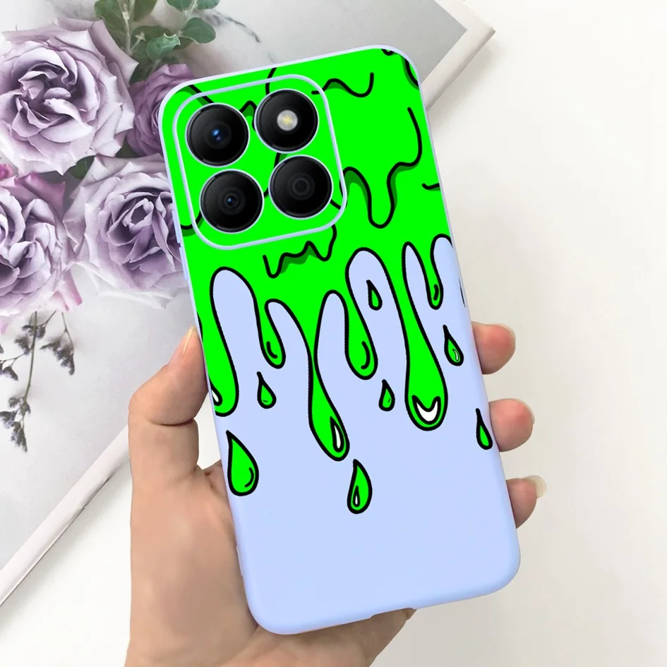 Stylish Floral Moon Soft Silicone Case - Artistic Back Cover