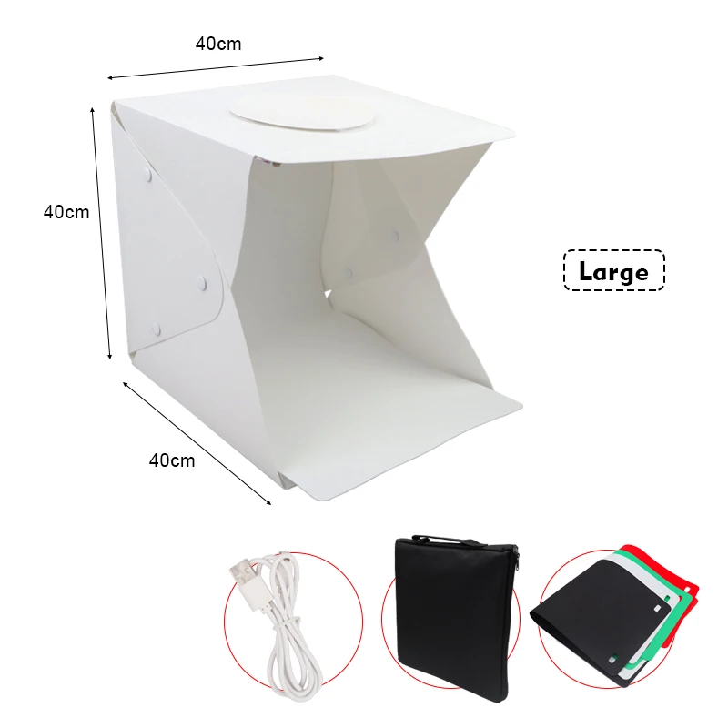 New Mini Folding Light Box Photo Studio Soft Box 2 Panel 22cm Mini Light Box  Mini Jewelry Small Accessories SLR Camera Light Box - AliExpress