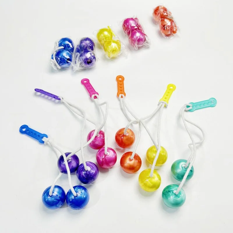 Fidget For Anxiety Click Clack Clackers Balls On A String Finger Toy Stress Adults Kids Juguete Para Aliviar El Estr&eacute;s Gift