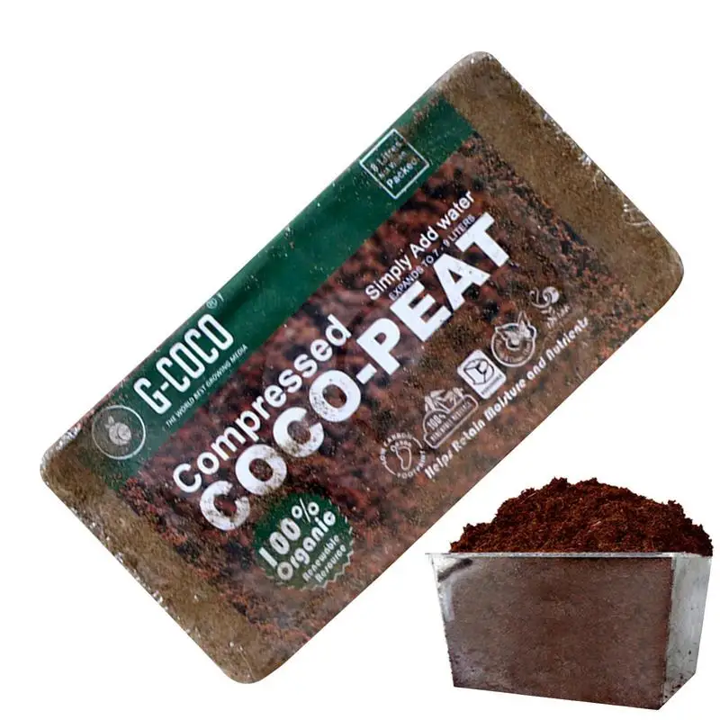 

Coconut Coir Organic Coco Coir Chips With Low EC And PH Balance Coconut Coir Bricks Coco Fiber Eco-Friendly Coconut Soil For