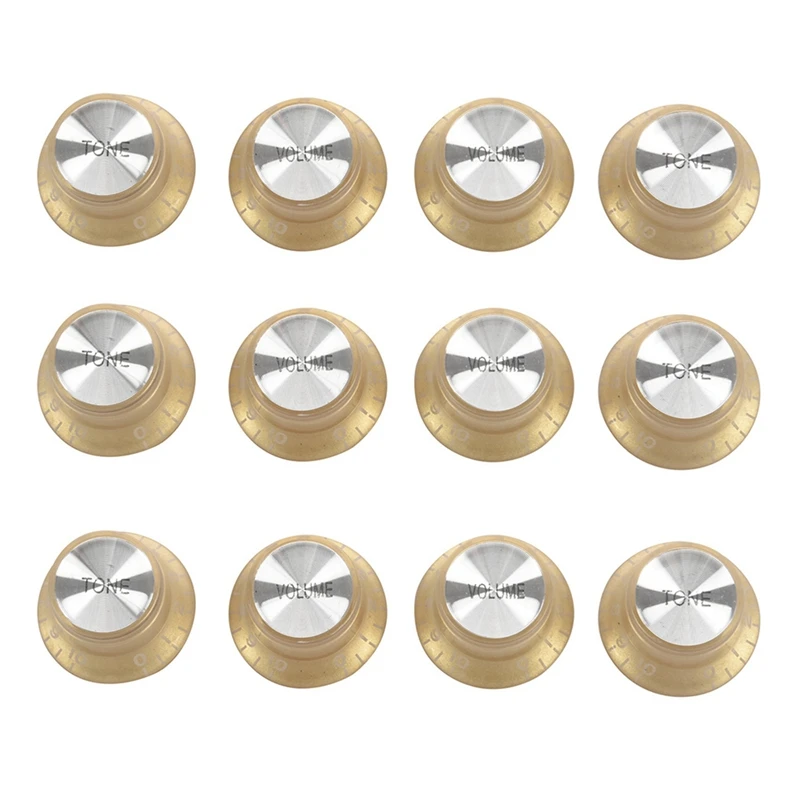 

3 Set Gold Top Hat Knob For Gibson For Les Paul Gold Foil Button