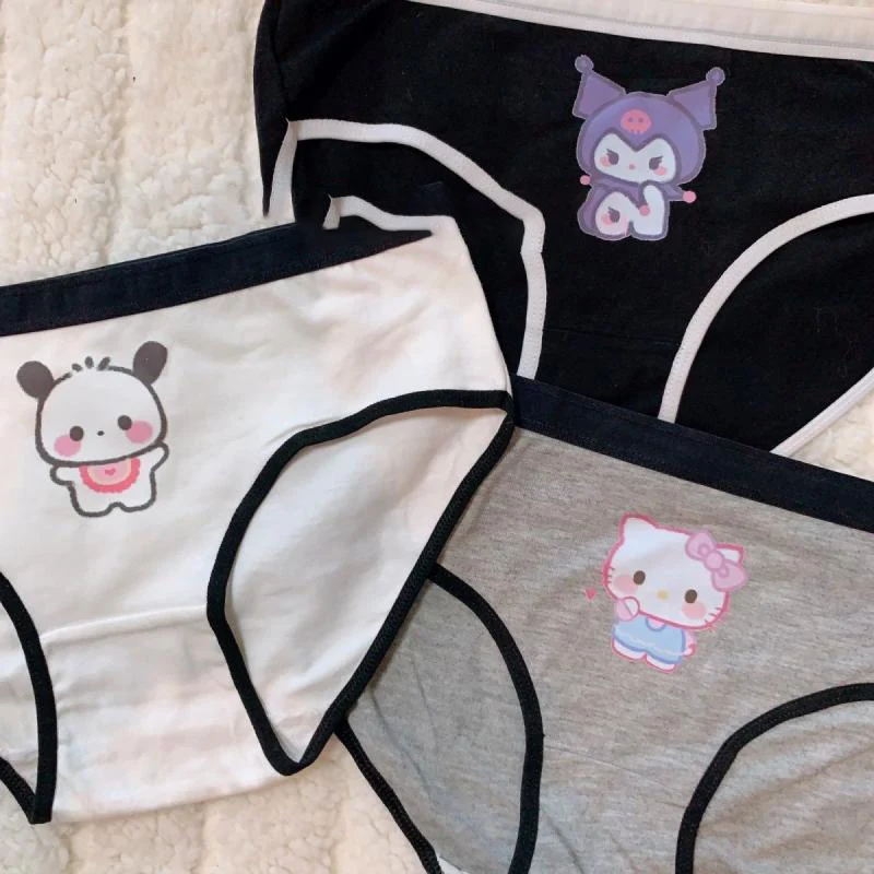 

Pochacco Kuromi Hello Kitty Sanrio Kawaii Anime Girly Heart Underwear Cute Cartoon Cotton Briefs Sweet Creative Gift Girls Toys