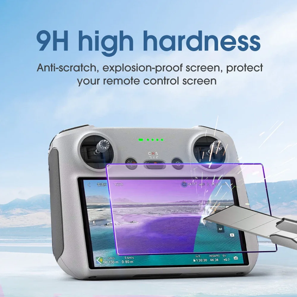 Camera Display Protector 3 Pack Anti-Blue Ray Tempered Glass For DJI Mini 3 Pro Remote Controller Screen Protector For DJI Mini 3Pro RC Accessories