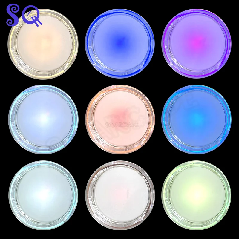 100mm Button LED Light Full Transparent Flat Button Arcade Game Button Switch Micro and LED