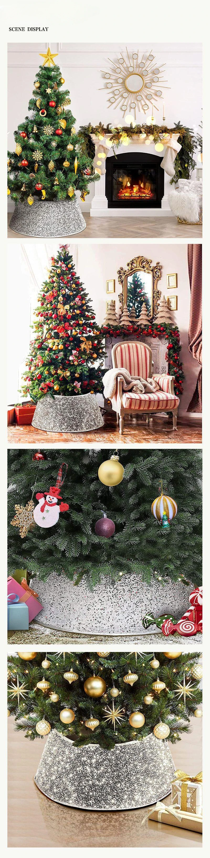 Christmas Tree Decor Surround Base Cover Merry Christmas Decoration for Home Xmas Tree Collar Ornaments Skirts Detachable 2023