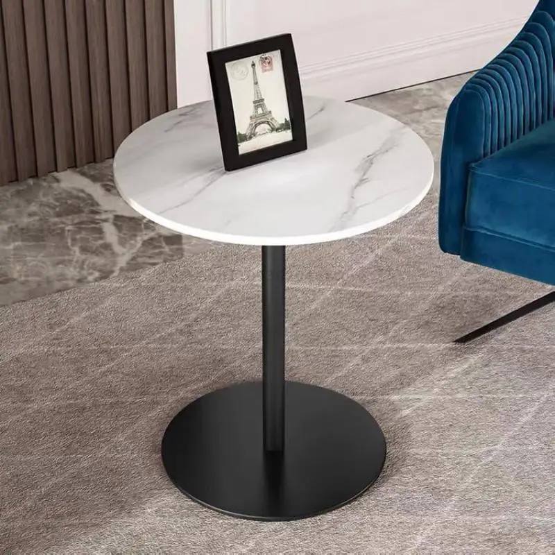 Side Table Nordic Light Luxury Metal Rock Board Sofa Corner Table Living Room Balcony Coffee Bedside Bedroom Small