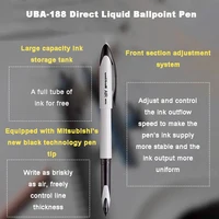 Uniball Calligraphy Brush Advanced Free Ink Control Gel Pen, UBA 188 Air Sign Pens for Fast Writing Handwriting Practicing Draft 2