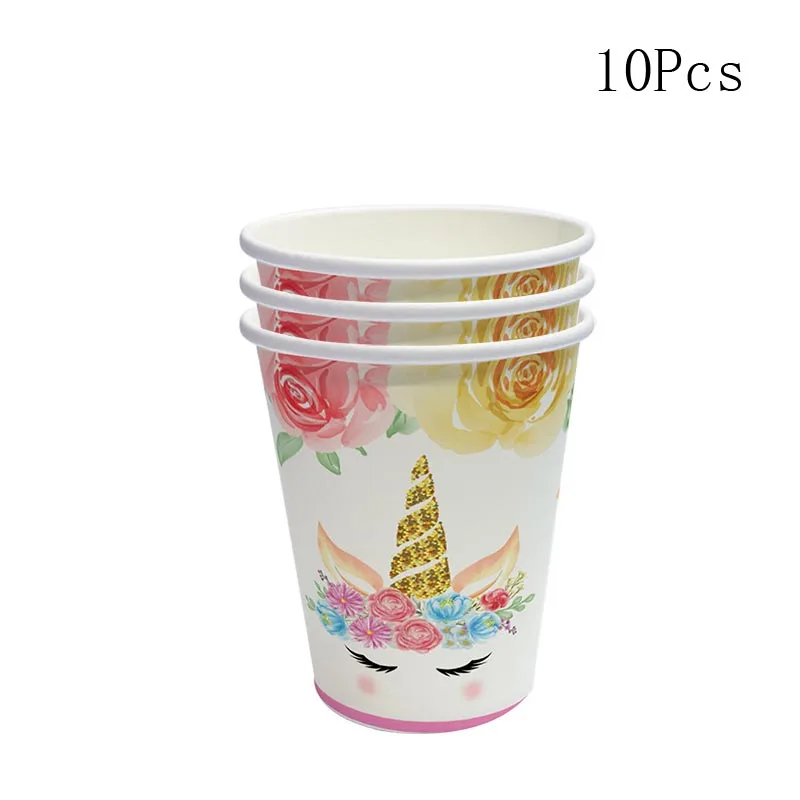 Unicorn Birthday Party Supplies - Disposable Cups Plates Napkins Decorations for Girls