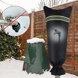 1pcs Outdoor Faucet Cover Anti-Freeze Hose Bib Water Faucet Protector Frost Protection Cover Winter Tap Cloth Cover Accessories