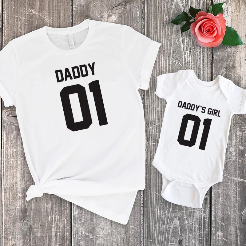 

Summer Daddy and Daughter Shirts Bestfriend Matching Outfits Daddy and Me Outfits Letter Fashion Girls Clothes Family