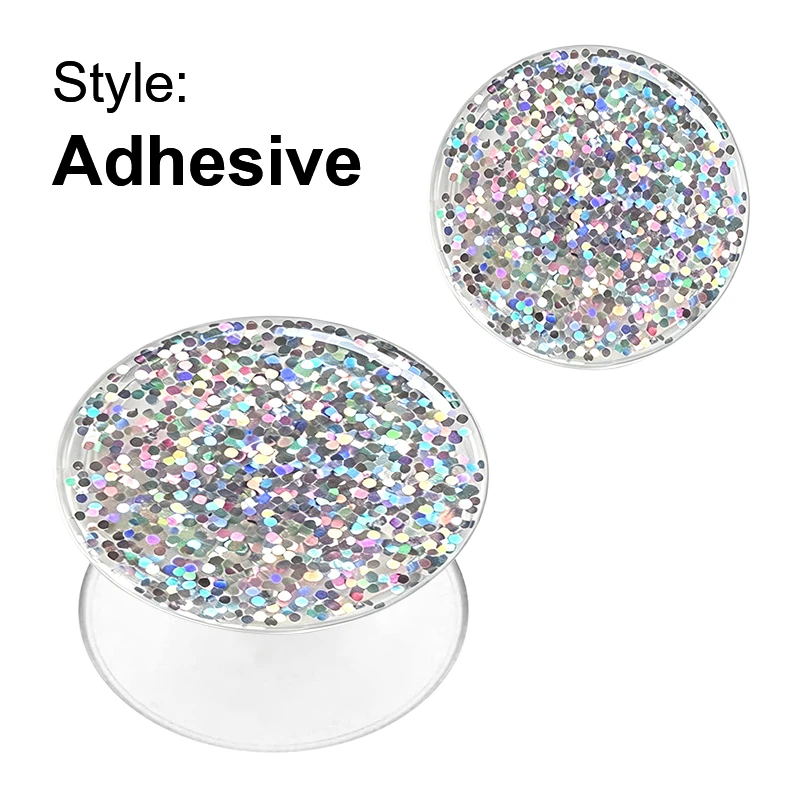 Glitter Foldable Phone Grip and Ring Holder with Adhesive