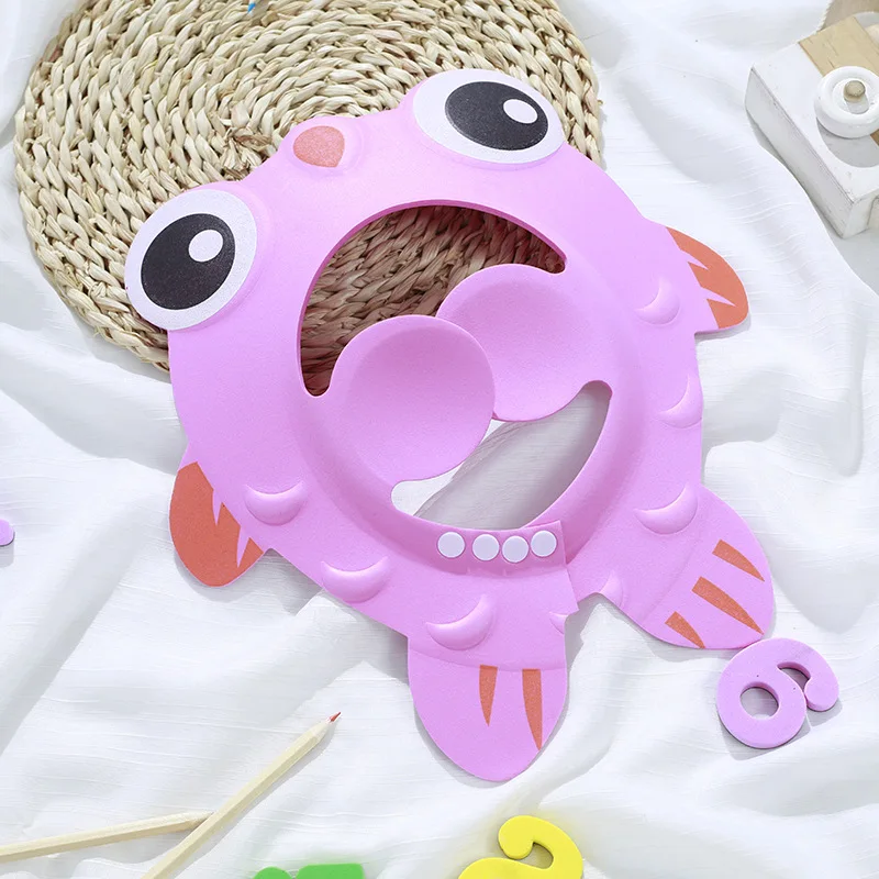 Hair Care Set Baby Care Kit Baby Bath Protect Hair Hat Cartoon Shape Hair Shield Cap EVA Shampoo Hat Bathing Shower Cap Multipurpose Suitable Head Visor