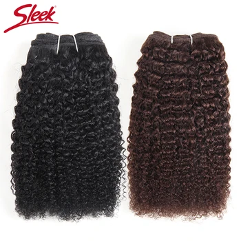 Sleek Afro Kinky Weave Curly Hair Peruvian Human Hair Weave Bundles Deal #1B #2 #4 Brown Remy Hair Extension 1