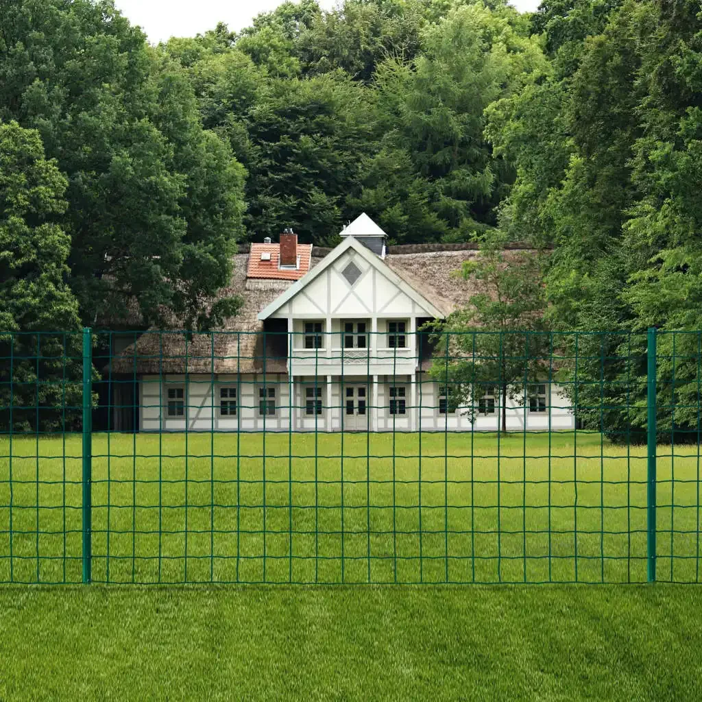 20X0,8 M Verde Euro Recinzione In Acciaio Decorativo Recinzione Da Giardino Recinzioni Antiruggine Barriera Animale Per Cortile Esterno Prato Esterno 