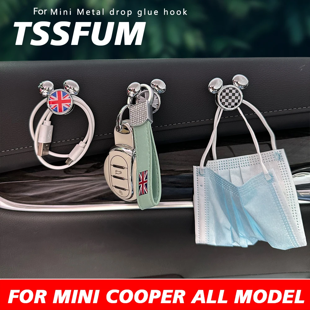 Union Jack Per Mini Cooper R50 F56 R55 R56 R60 R61 F54 F55 F56 F60 Sticker Fastener Cable Key Lega Hook Up Holder Clip Di Stoccaggio