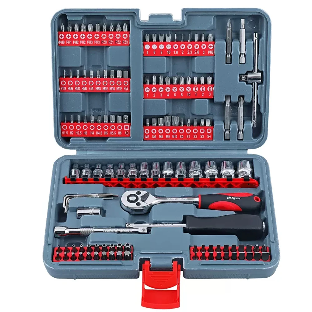 

126pcs Socket Ratchet Wrench Set Universal Car Repair Tool Multifunction DIY Socket Tool Kit for Home Auto Garage with Tool Box