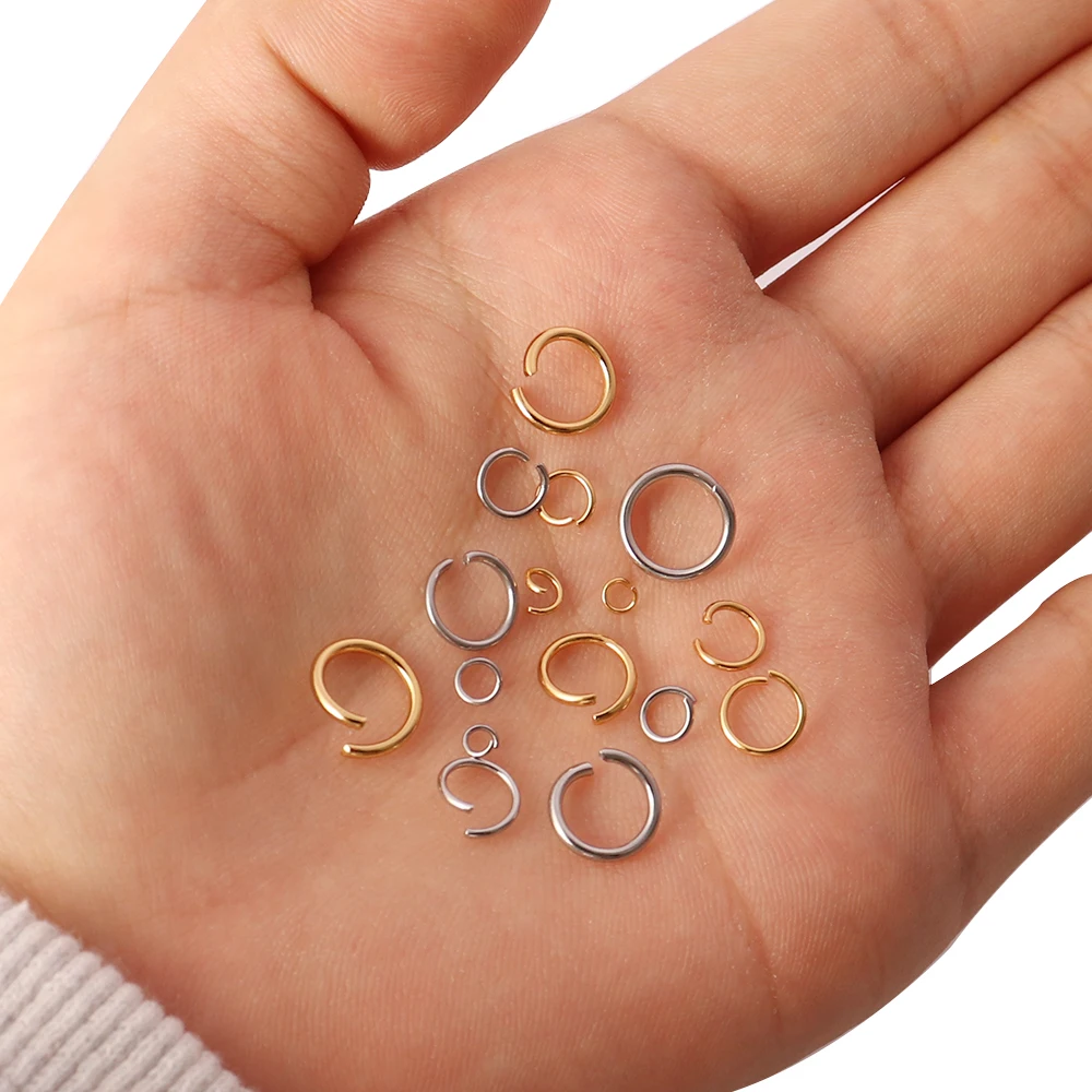 100-200PCS 3/4/5/6/7MM Edelstahl Jump Ringe 8MM Split Ring Anschlüsse DIY Schmuck Machen Erkenntnisse Zubehör Großhandel – Detail 9