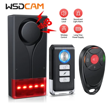Wsdcam Car Alarm Remote Control Auto Vibration Alarm Anti Theft Security System Door Window Alarm Light and Sound Burglar Alarm 1